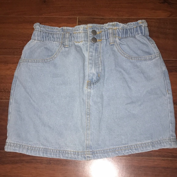 PaperBag Denim mini skirt (LIKE NEW) - Picture 1 of 4